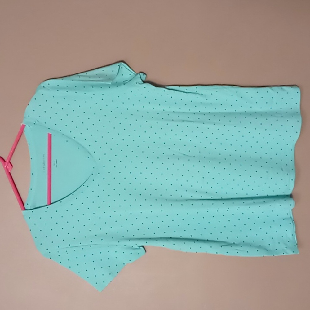 Croft & Barrow Green/Blue Classic Tee XXL